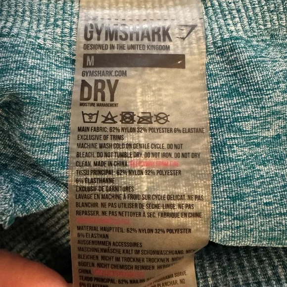 Gymshark Seamless Teal and Blue Leggings Medium - Picture 3 of 3